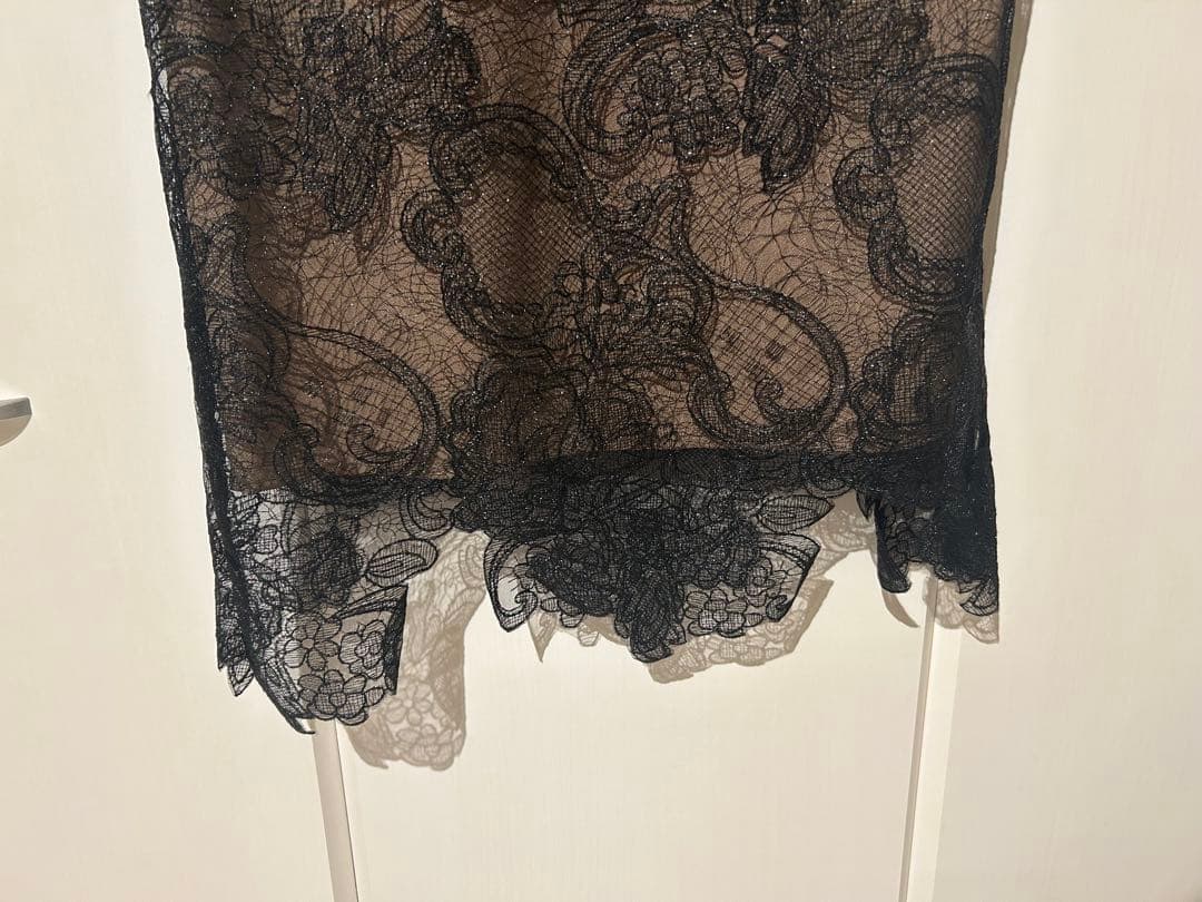 LEJA シアープリーツスリーブIラインワンピースドレス オケージョンドレス