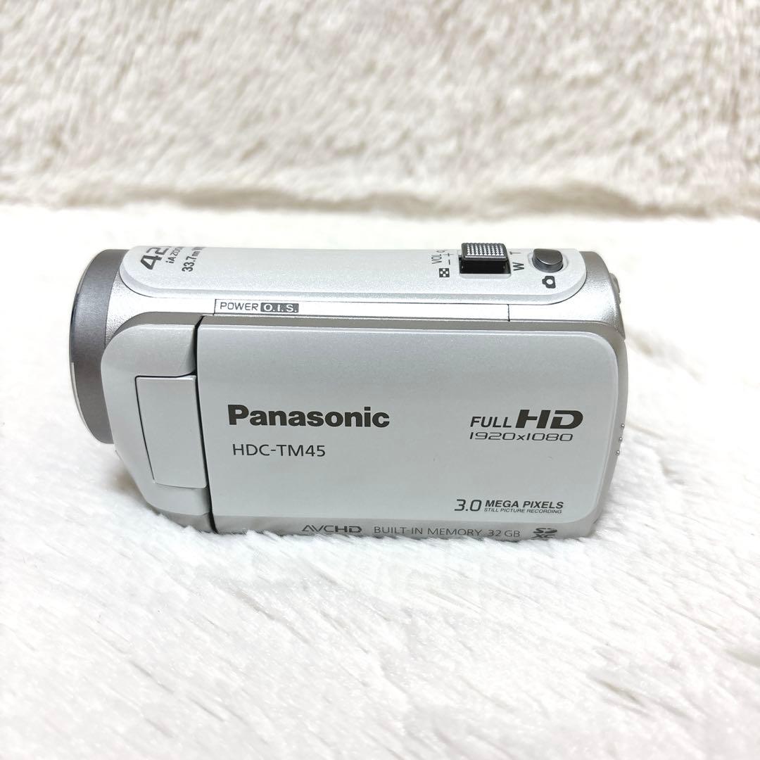 【美品】Panasonic HDC-TM45 ホワイト VW-ACK180