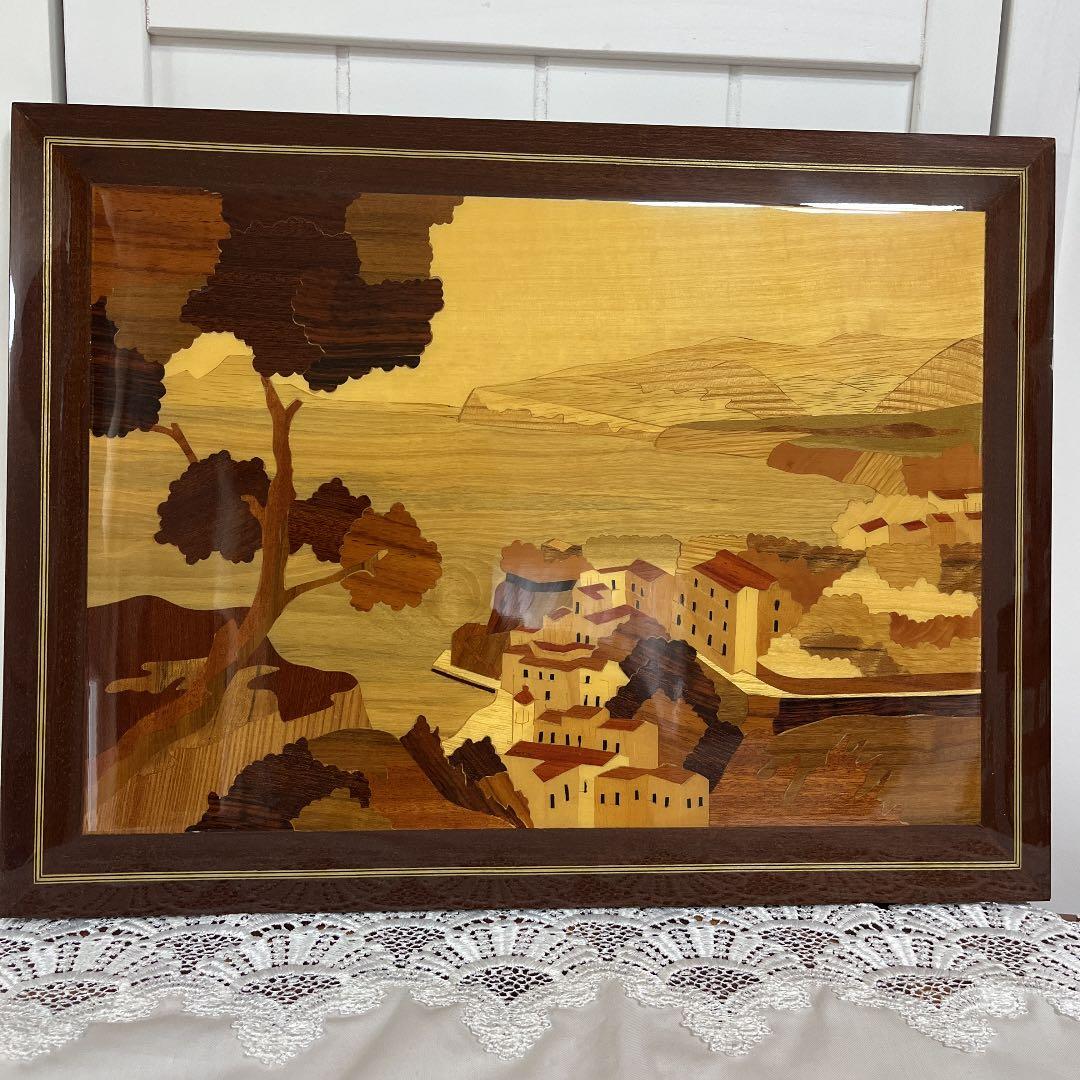 アンティーク イタリア製 象嵌 壁掛け 未使用品