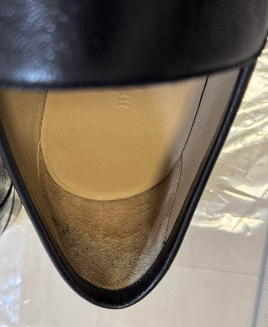 HERMES エルメス モカシン パリ 黒 ブラック ローファー サイズ42