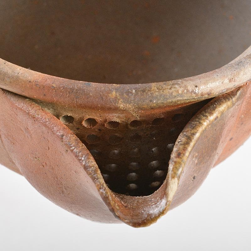 煎茶道具　備前焼　明光窯　果実摘　宝瓶　急須　共箱　D　R6193