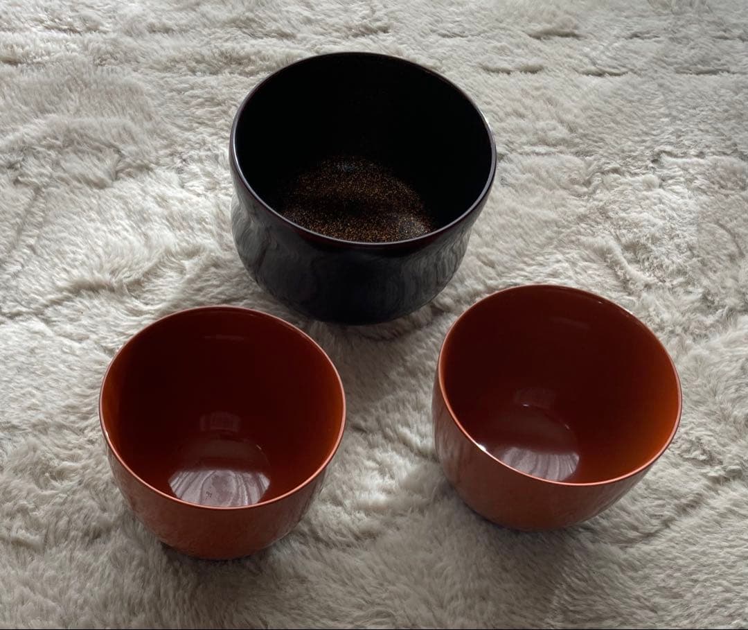 k2f21 甲高朱吸物椀 漆器椀 10客セット