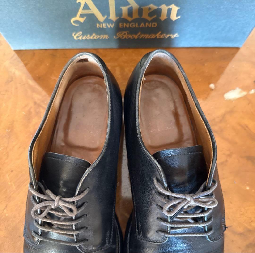 ALDEN ストレートチップ　BLACK CALF LEATHER SOLE