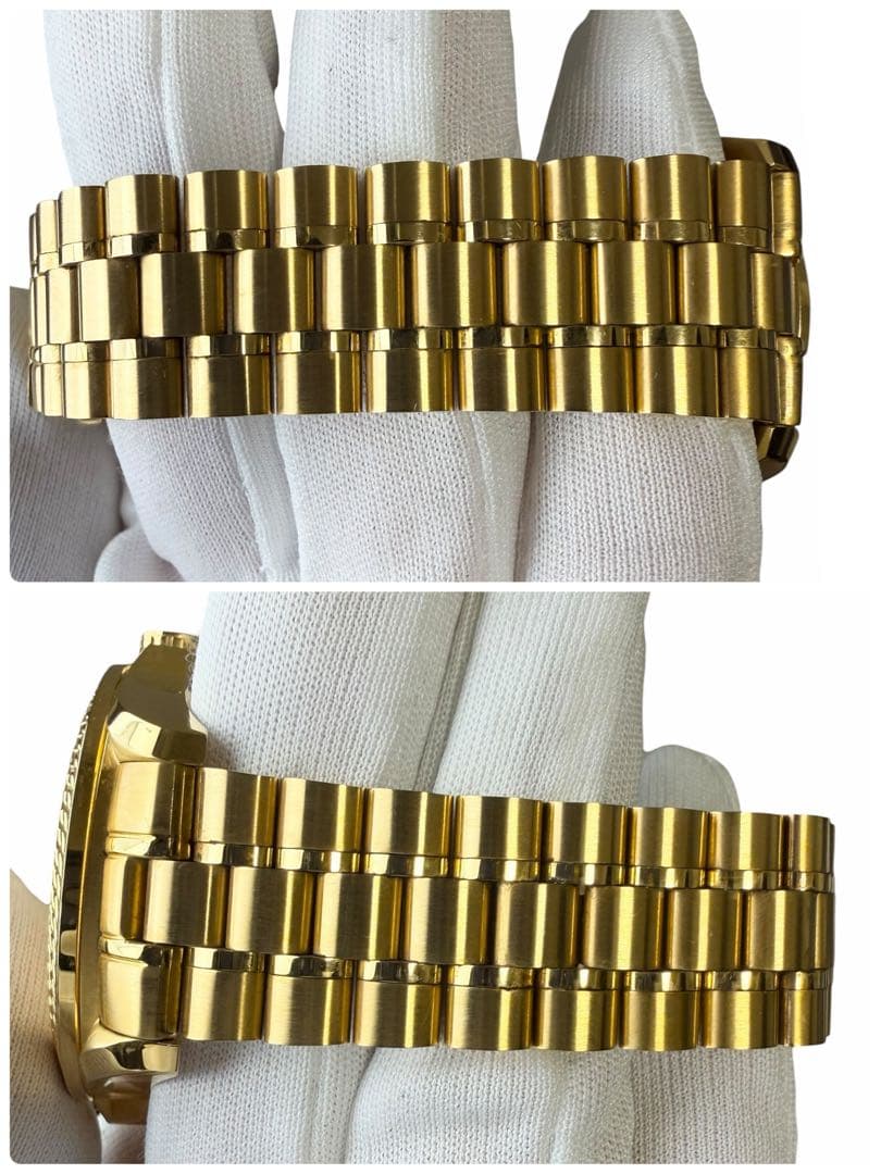 美品 クリスタルカーター FELIX 2 ゴールド メンズ クォーツ腕時計