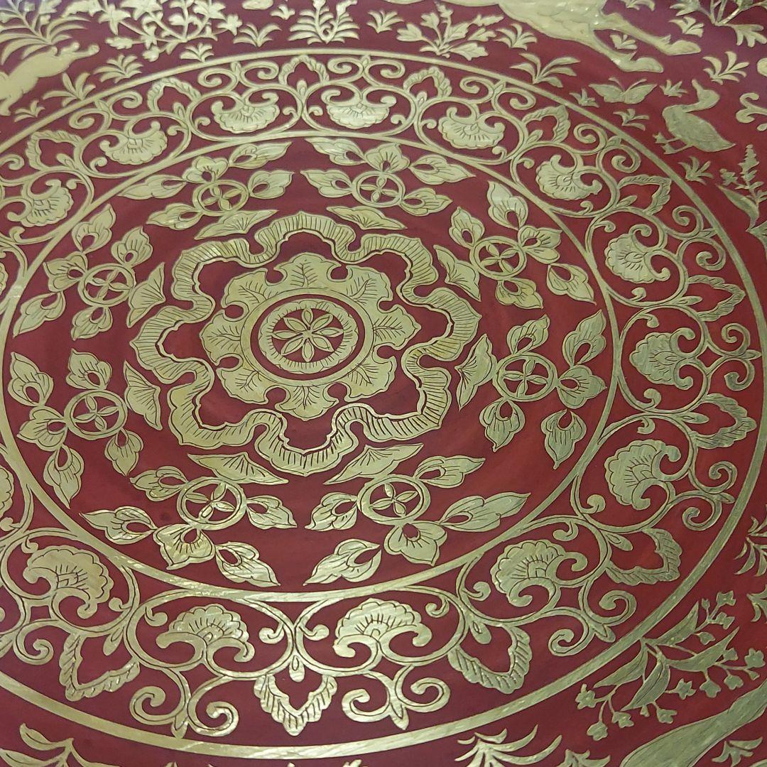 朱金蘭正倉院狩猟図大皿