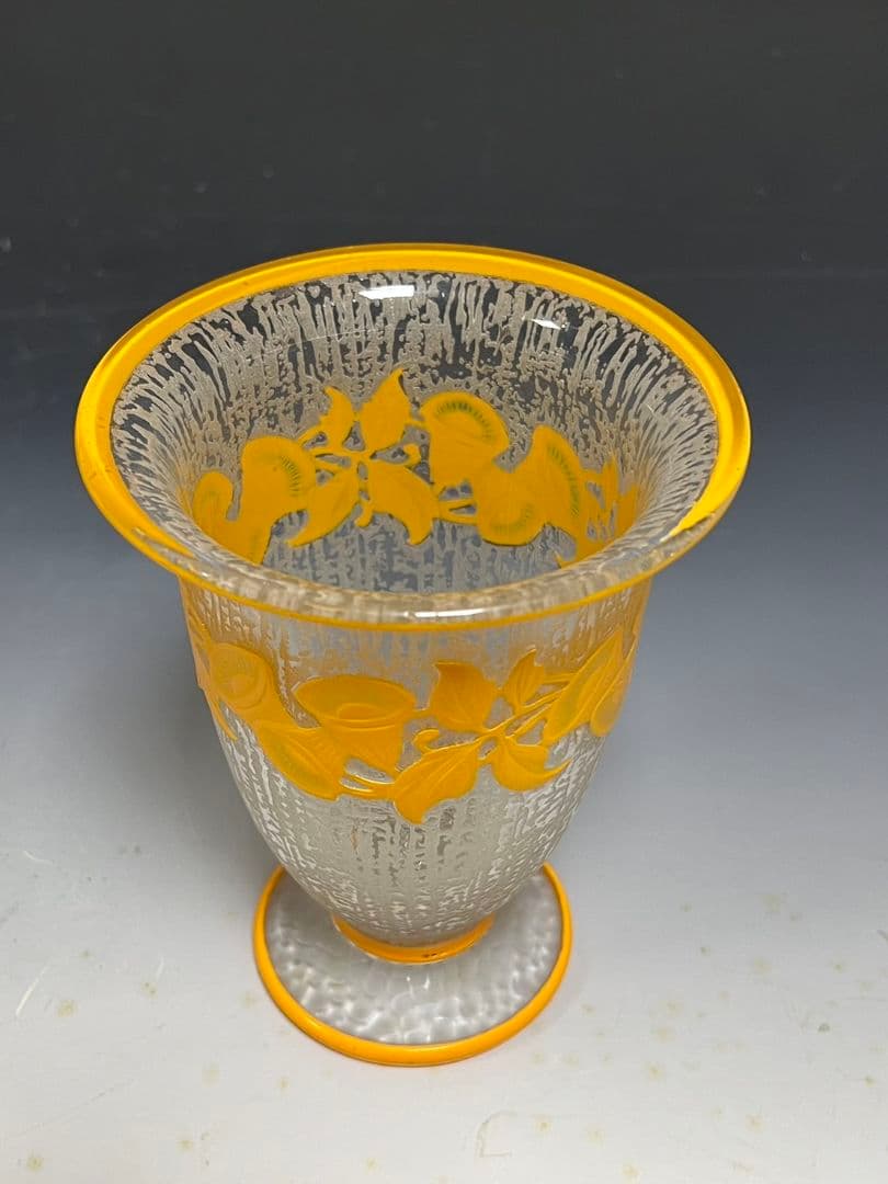 ドーム ナンシー Daum Nancy 蔓草連続文花入本物保証