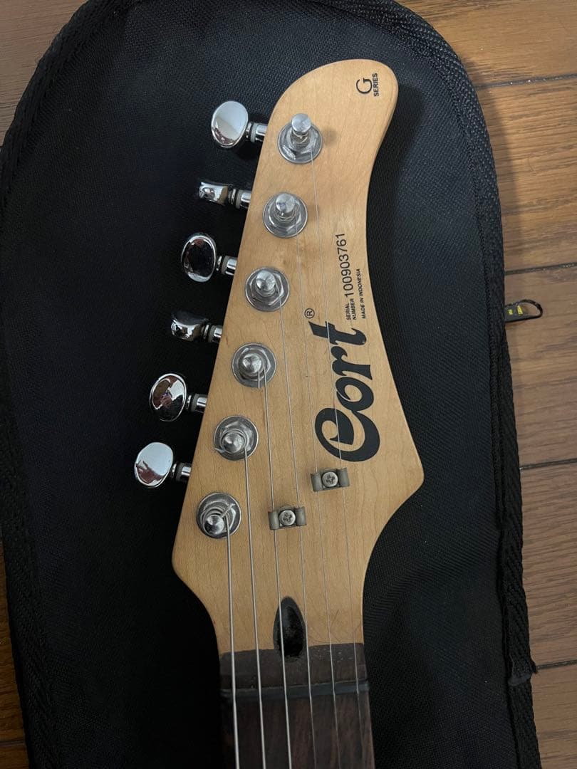 Cort エレキギター ブラック/ホワイト ギターケース付目立った傷など