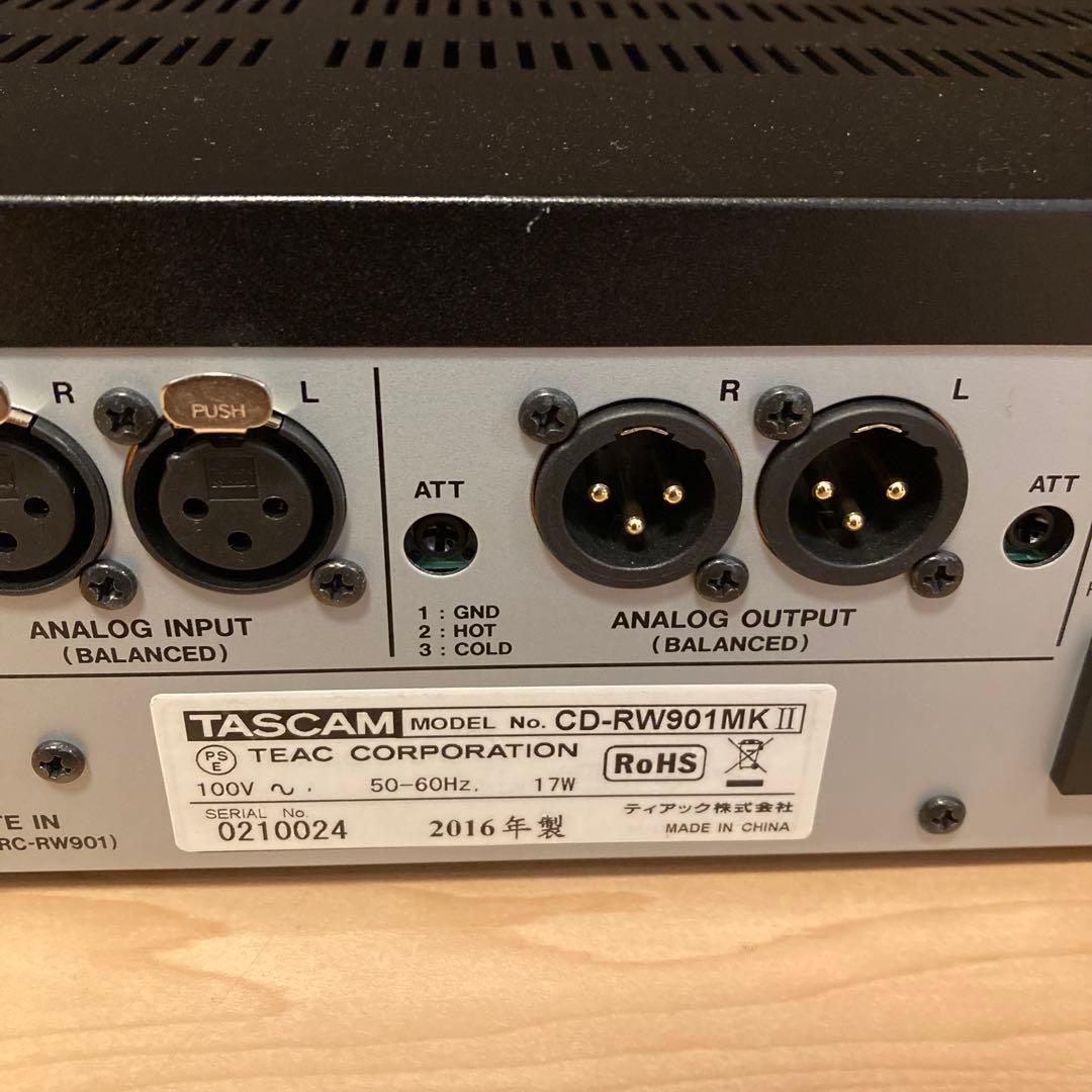 動作品 TASCAM CD-RW901MK2 業務用 タスカム CDレコーダー