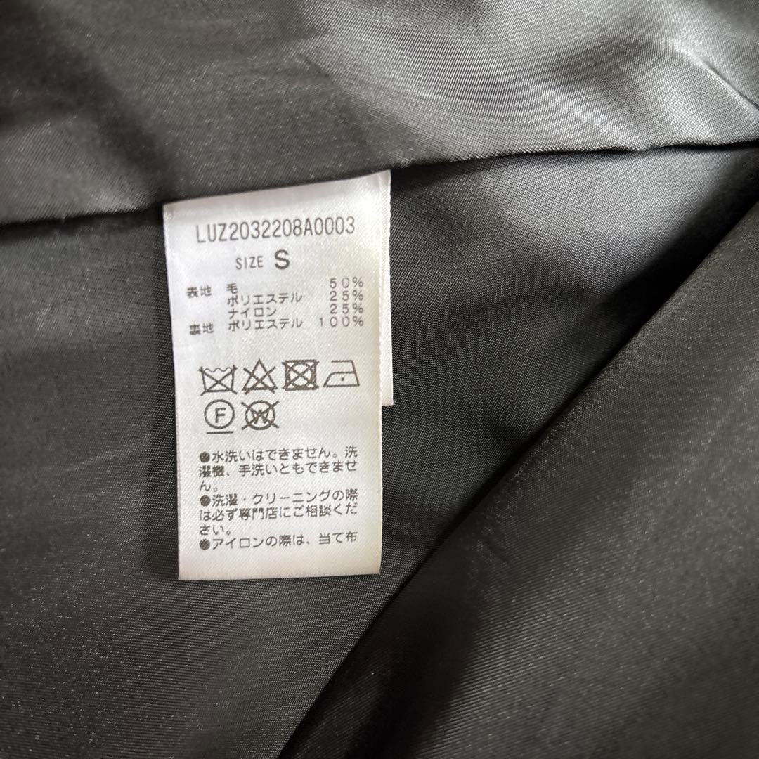 で*ぴ様 Lui'S ビーバーメルトンボリュームロングコート　ブラック