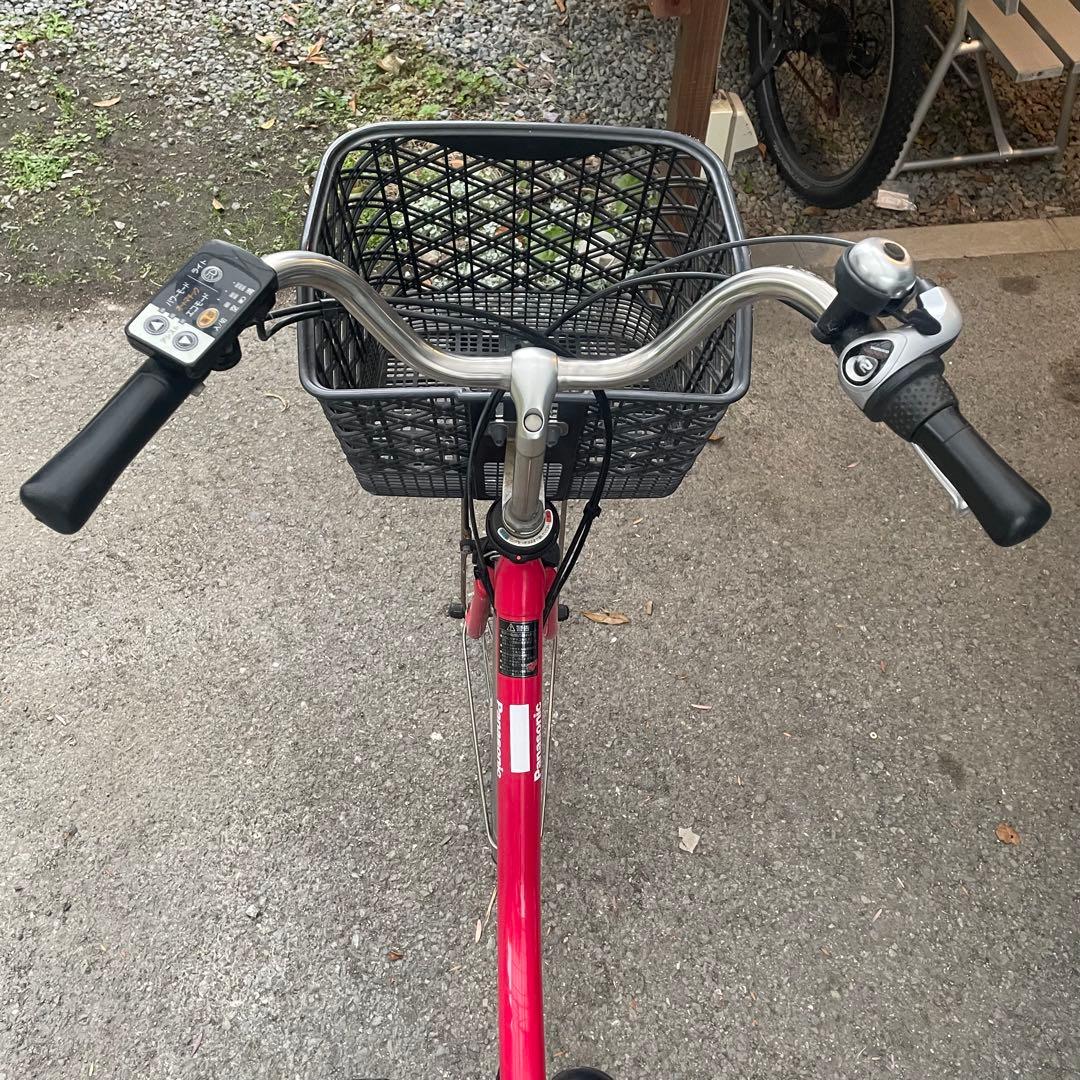 Panasonic 電動アシスト自転車　バッテリー良好　赤