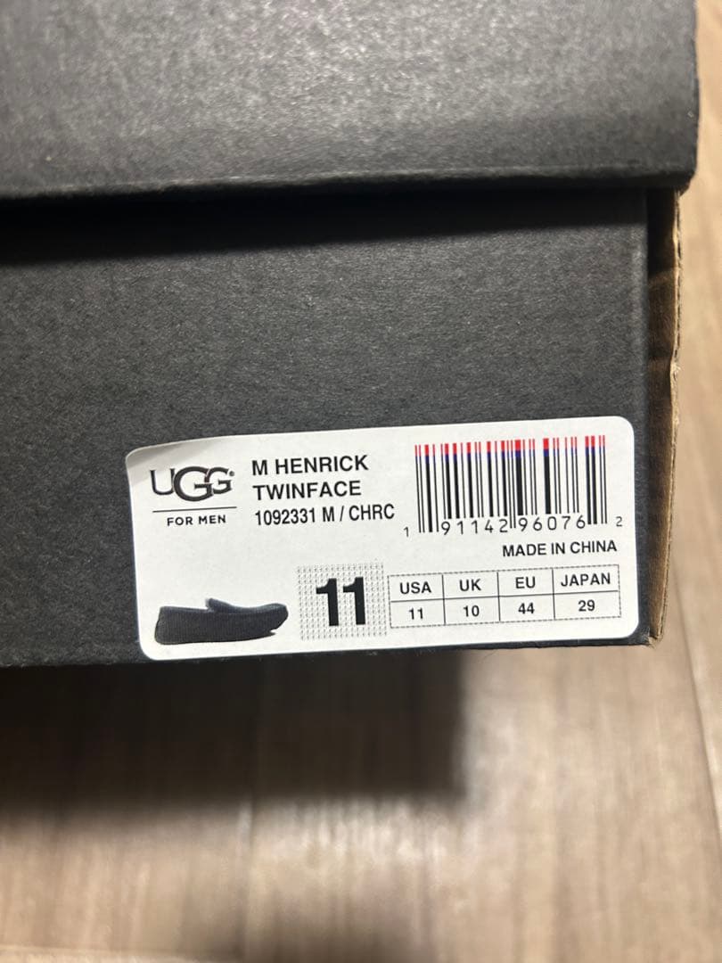 正規品 UGG アグ グレー モカシン M HENRICK TWINFACE