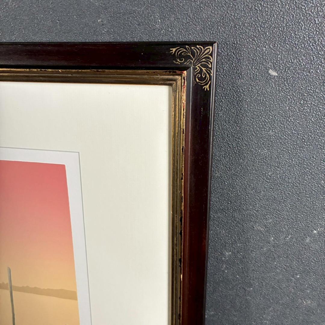 北吉晃「Voyage～」シルクスクリーン 直筆サイン入り お洒落な額装