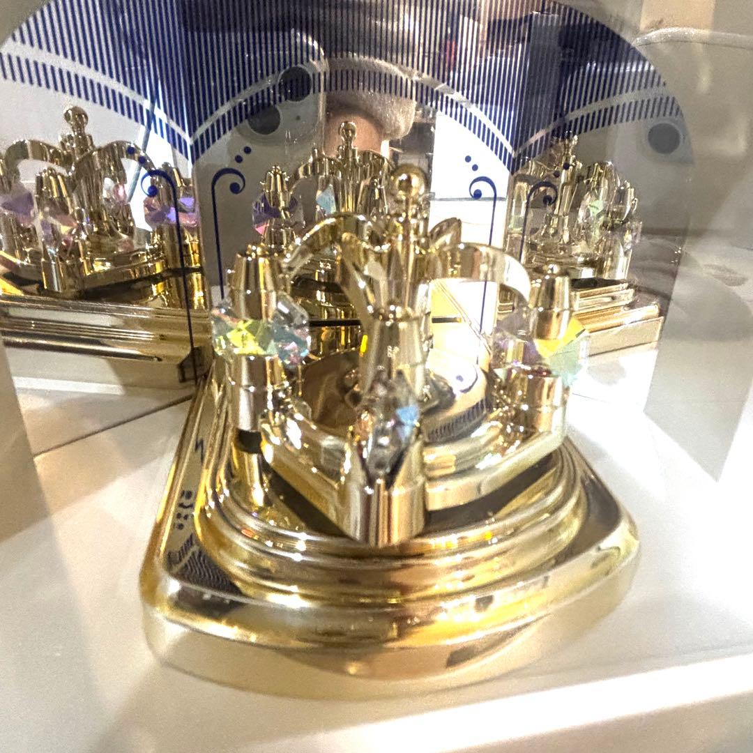 【極美品】セイコー RE579S 電波 メロディ からくり 掛け 時計 回転