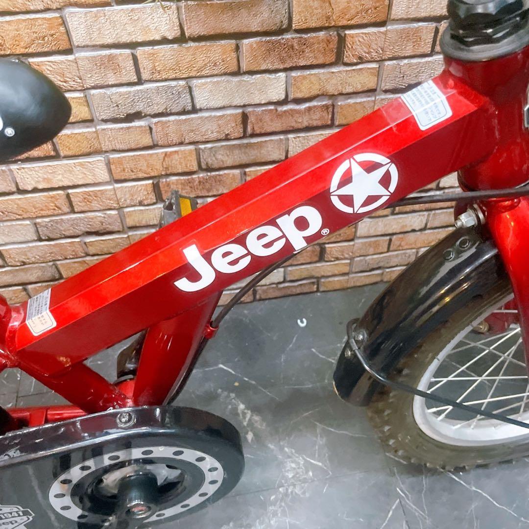 33】引き取り価格 子供車 Jeep レッド 16インチ シングル