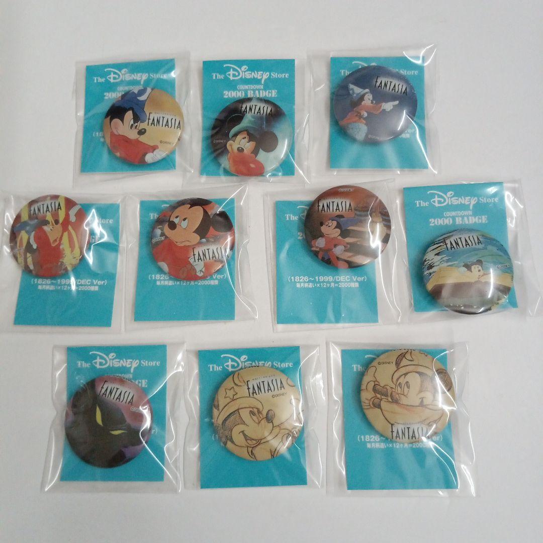 ディズニーストア 2000 カウントダウン 缶バッジ 缶バッジ用台紙-日本