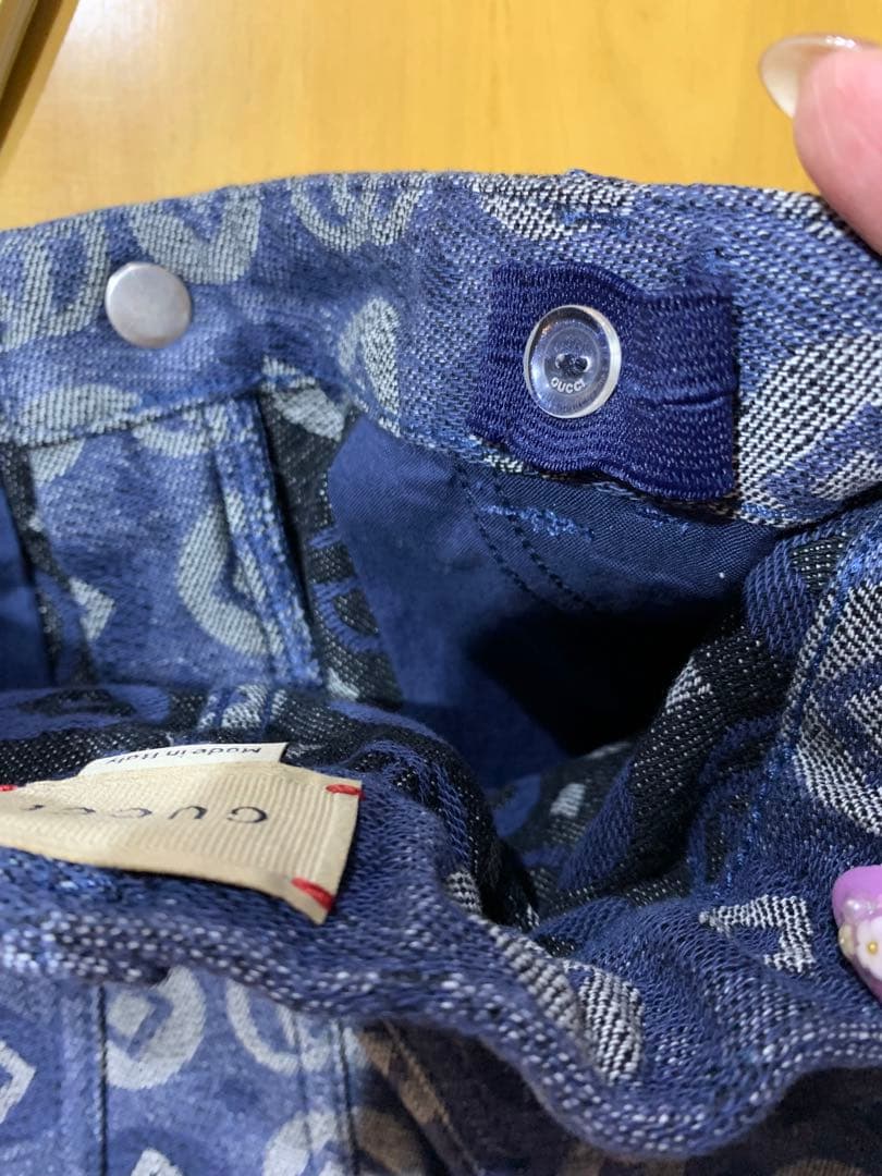 ララ‼️【新品】GUCCI デニムGGパターンスカート　140