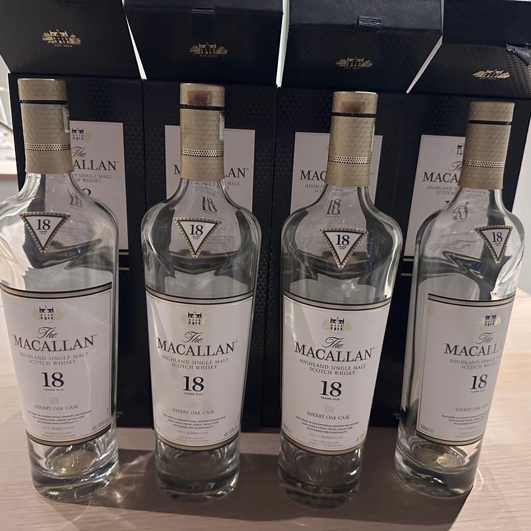 MACALLAN マッカラン 18年 700ml 空瓶 6本 空箱6個 マッカラン18年