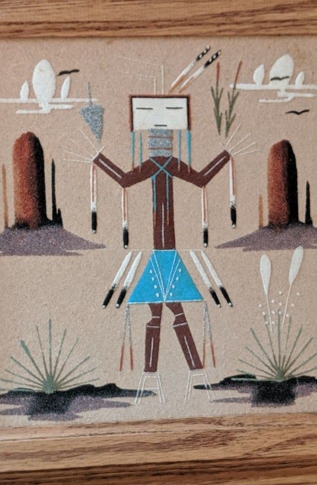 ネイティブアメリカンの砂絵　サンドペイント