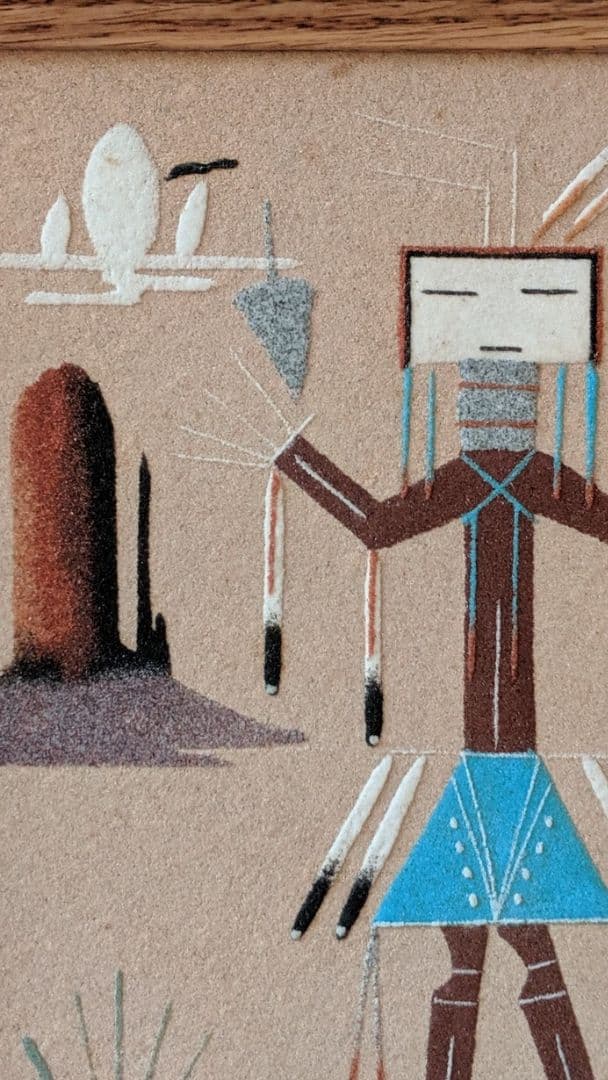 ネイティブアメリカンの砂絵　サンドペイント