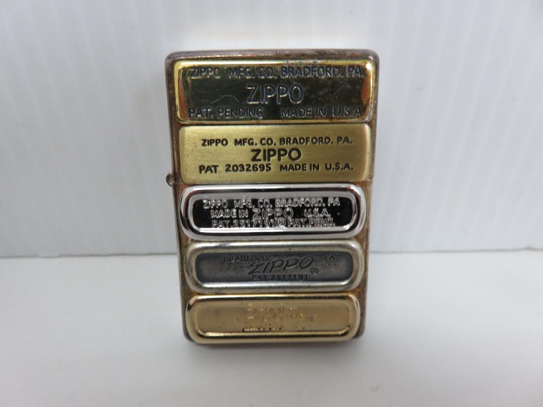 ZIPPOジッポー オイルライター 歴代ボトム プレート 1932 ~1980