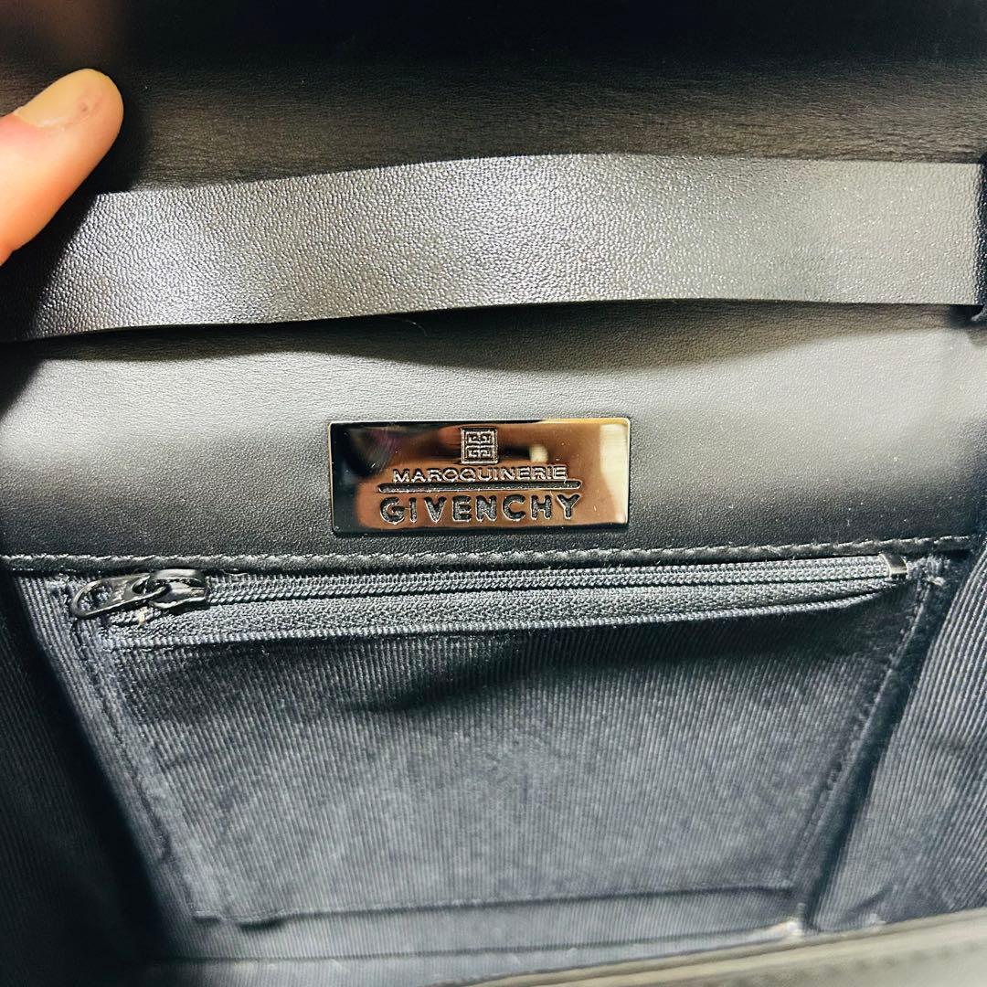 GIVENCHYジバンシー 4Gロゴ レザー ハンドバッグ トップハンドル 黒