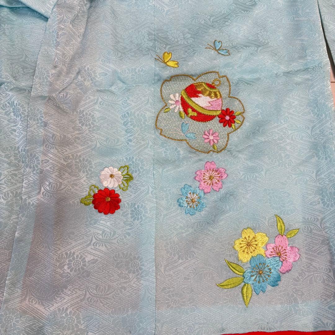 七五三 子供着物　襦袢セット　3歳　美品　水色