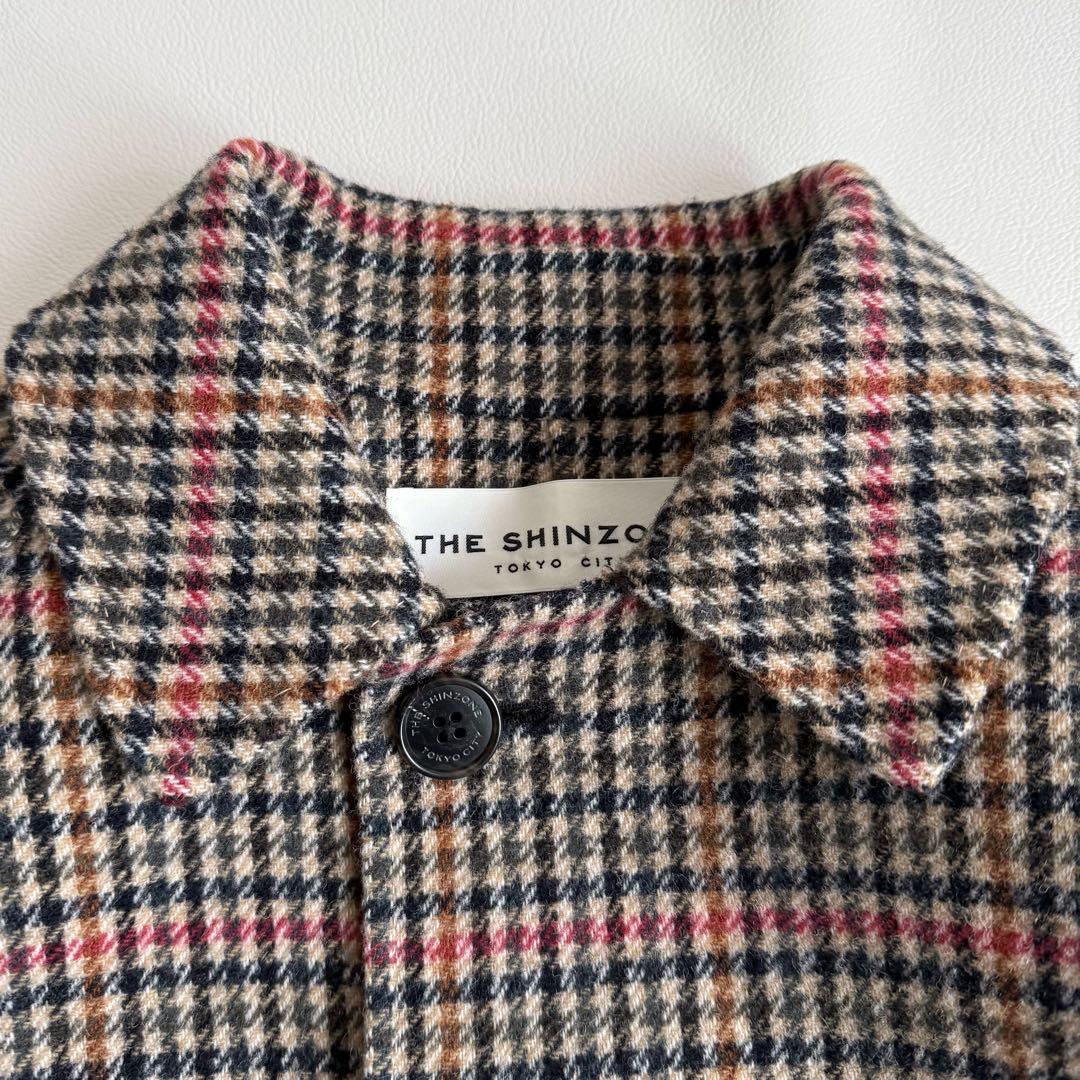 美品 シンゾーン バルマカーンコート チェック 34 クラブチェック