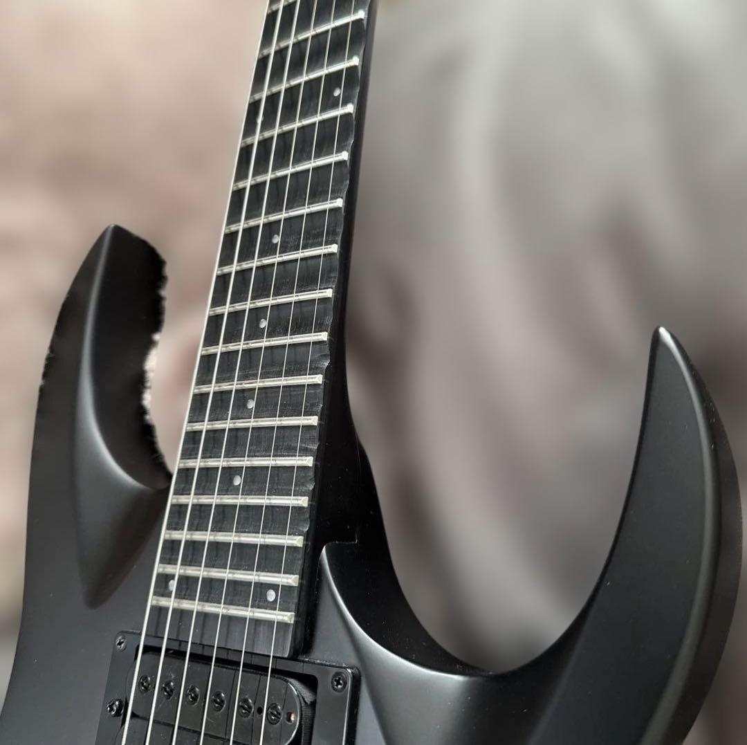 Solar エレキギター スキャロップ加工(素人加工)