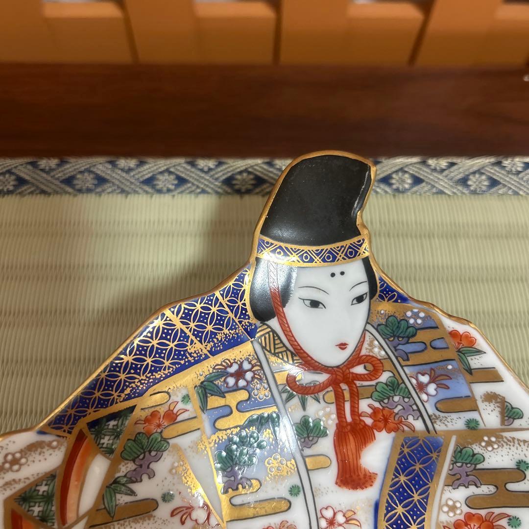 希少 お雛様 有田焼 賞美堂 其泉 きせん 飾皿 絵皿 お姫様 夫婦雛 2枚