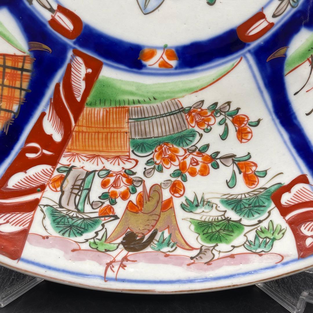 伊万里・有田焼 明治時代 色絵大皿 金彩 飾り皿 40cm