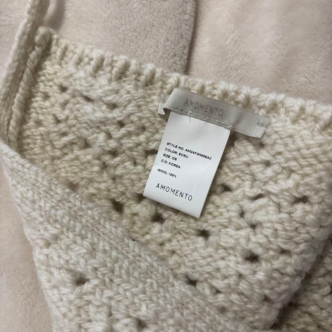 AMOMENT CROCHET KNIT BONNET クロシェ バラクラバ