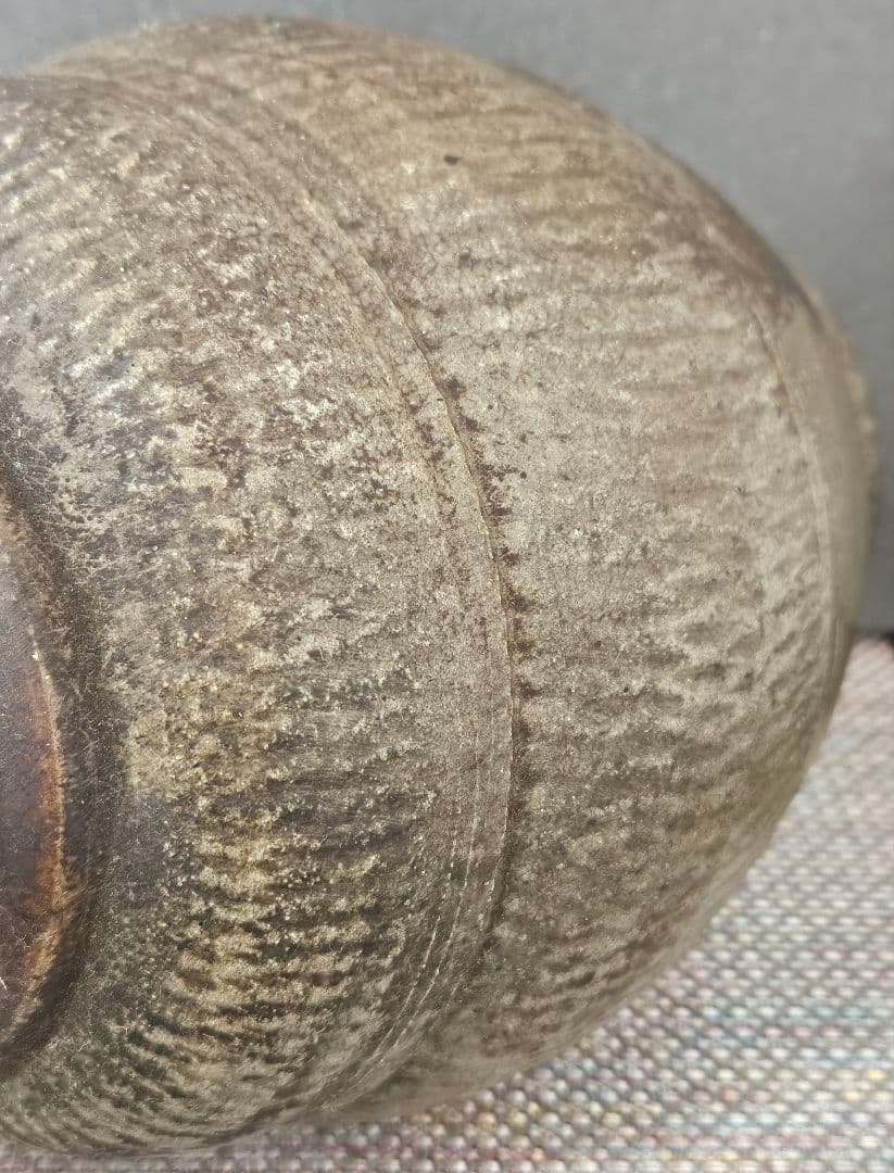 大堀相馬鉄釉徳利花入 古丹波天目釉 酒器 花器 骨董 アンティーク