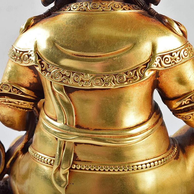 中国 大明永楽年施 古銅鍍金 チベット仏 仏像 置物 H 9195E 中国 大明永楽