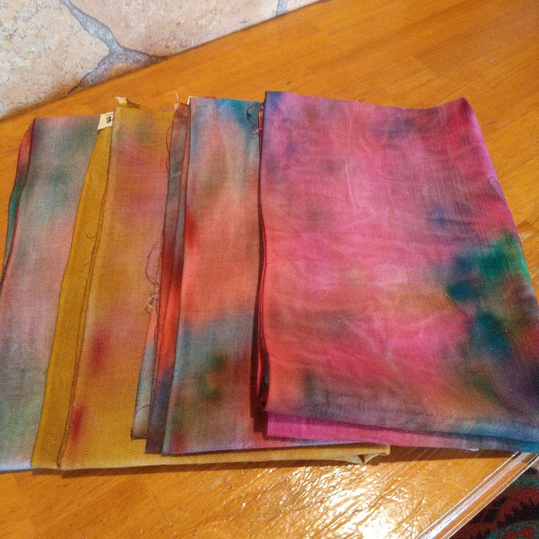 ①てるりん。64，ジャンクジャーナル素材。錆染め布