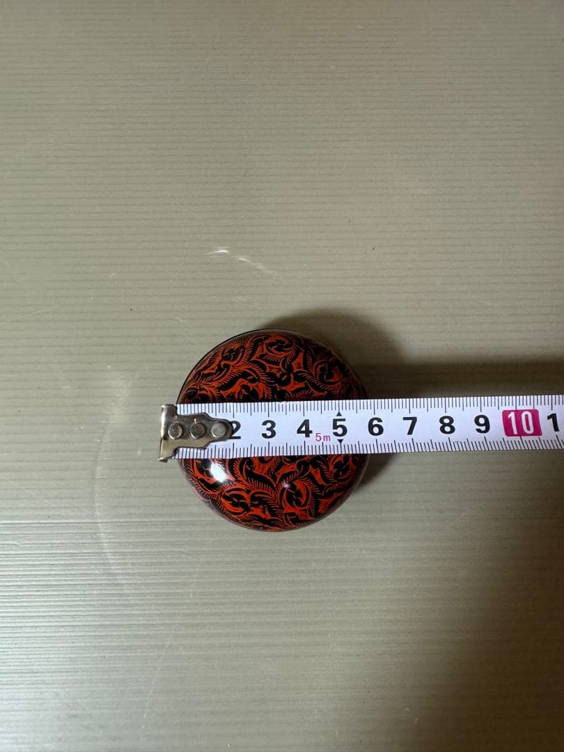 2770 讃岐 蒟醤塗 キンマ 丸香合 富山昇斎造 茶道具　未使用