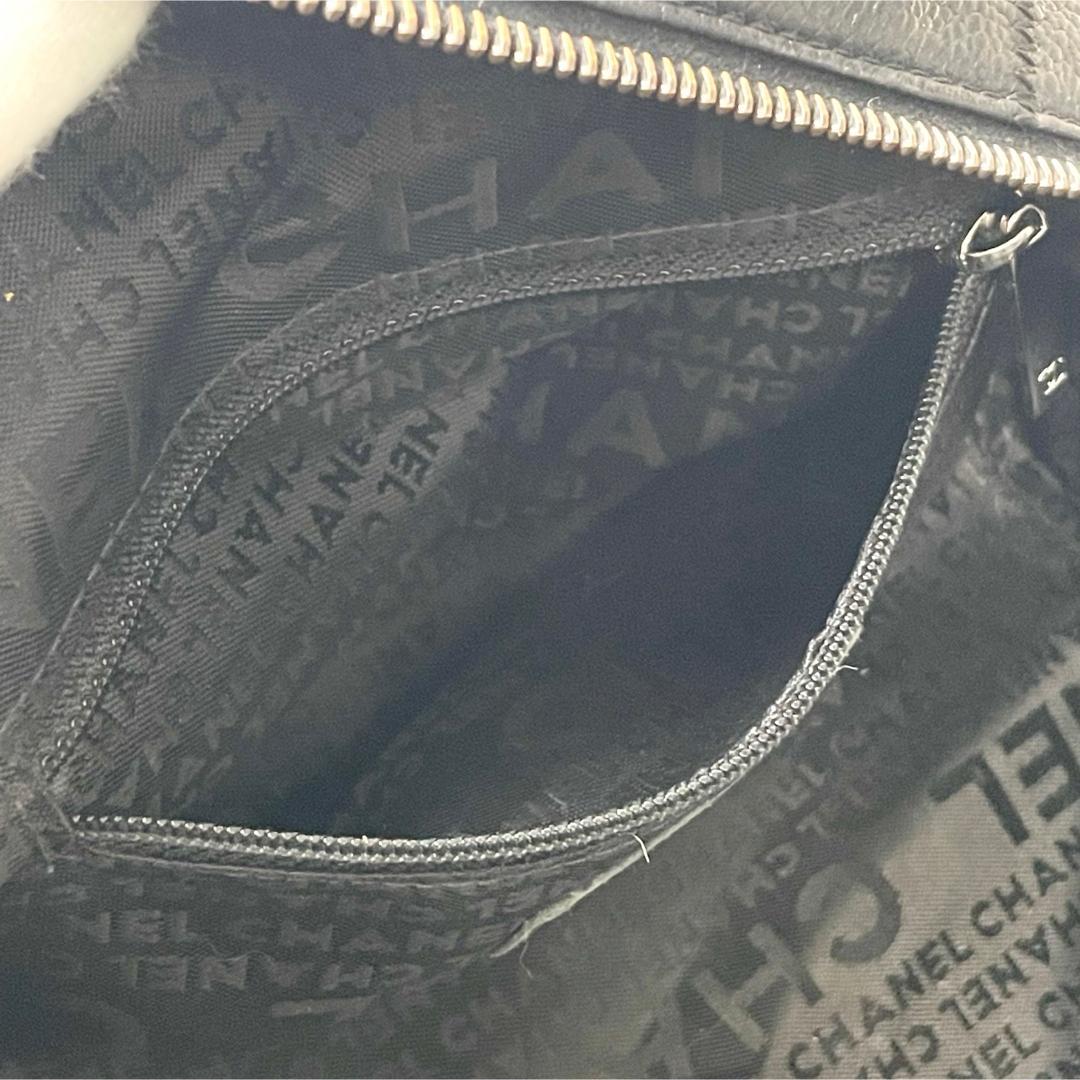 sigeta19シャネル　キャビアスキン　チョコバー　ハンド　ミニボストン