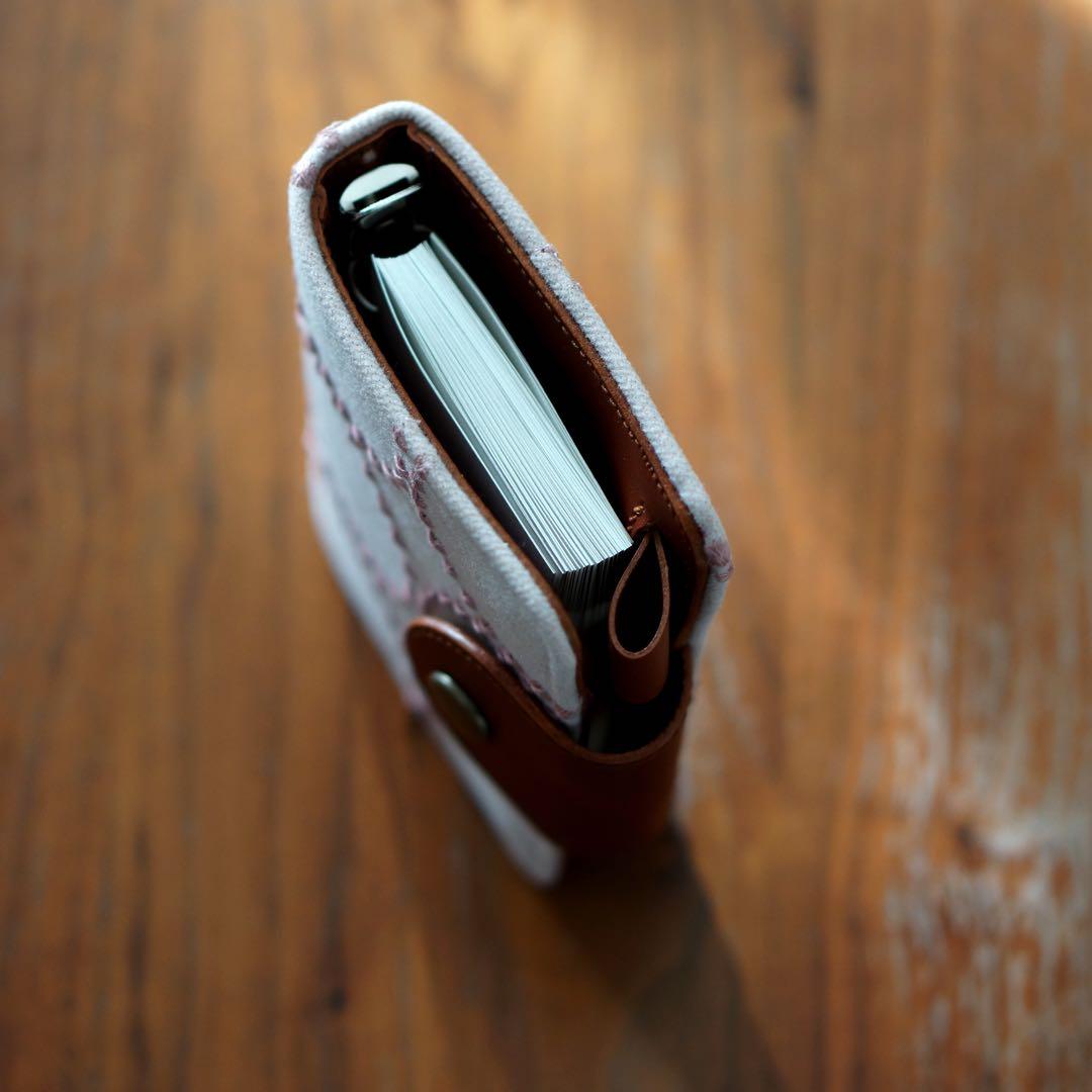 ミナペルホネン　タンバリンdopピンク　ミニ5システム手帳