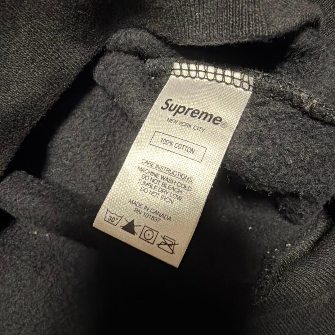 シュプリーム スモールボックスロゴ ジップパーカー 黒 カナダ製肉厚 XL