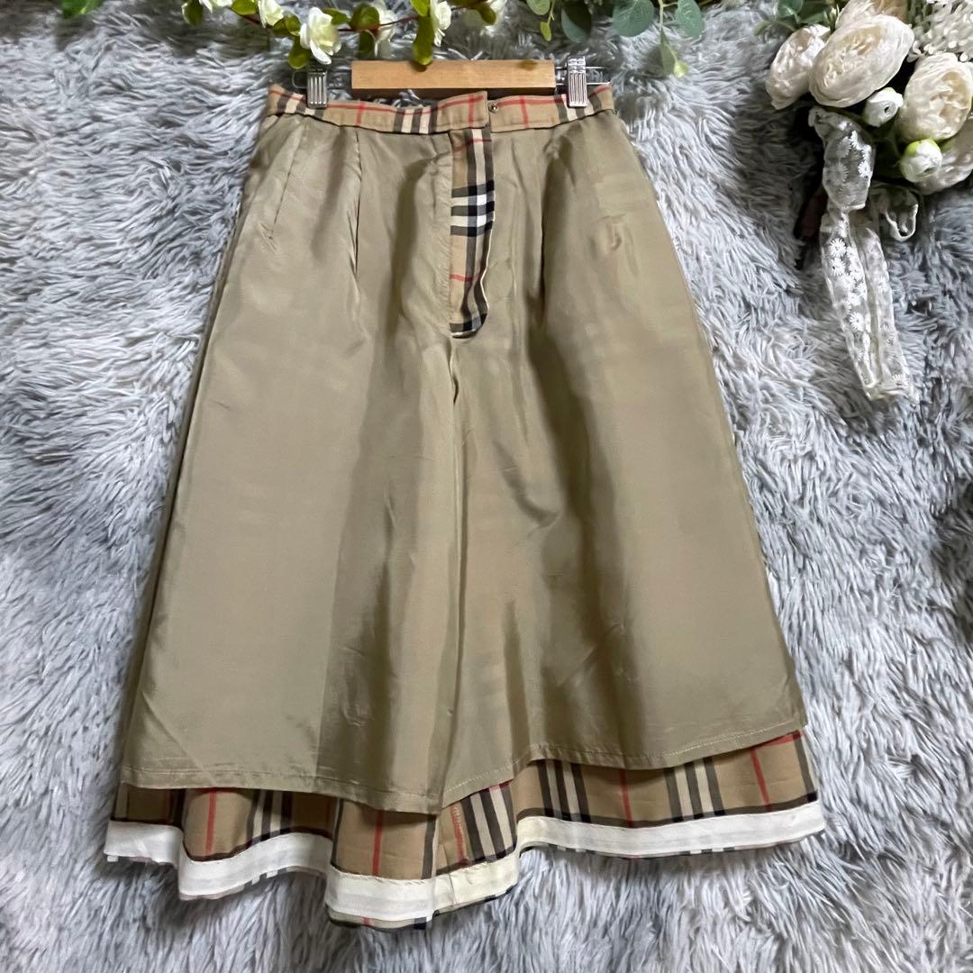 【美品】 バーバリー キュロット ノバチェック ゴルフ S BURBERRYS