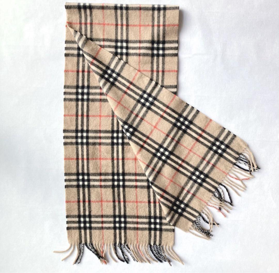BURBERRY LONDON バーバリーノバチェック カシミヤ100%マフラー