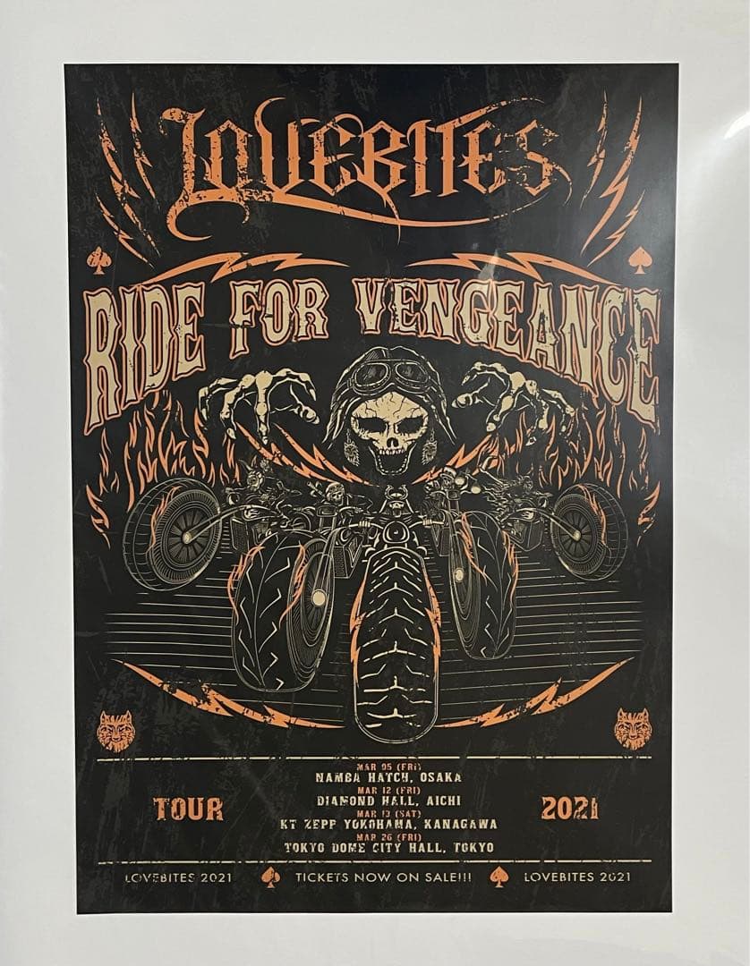 LOVEBITES Ride for Vengeance Tour B2ポスター