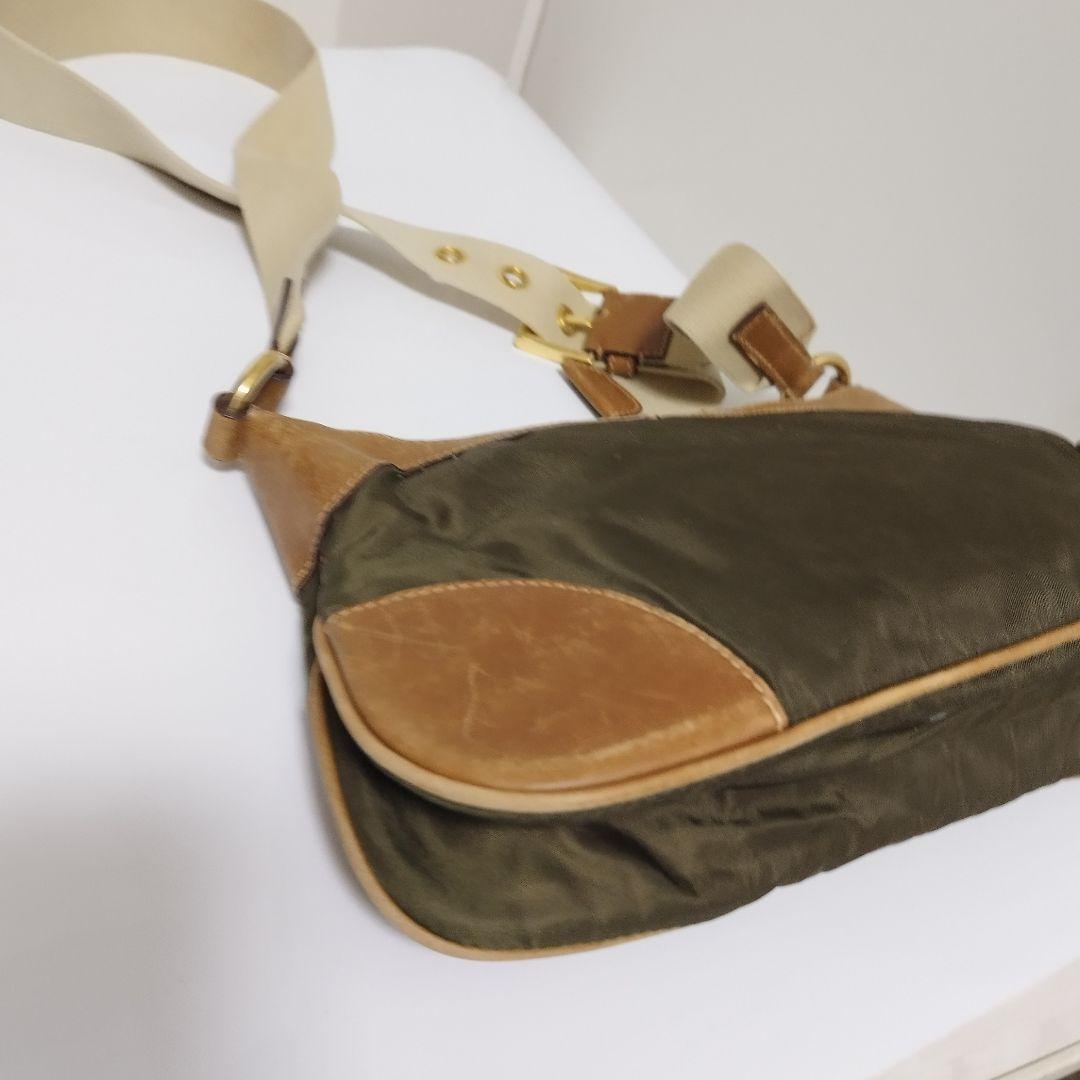 プラダ　アーカイブ　ナイロン　レザー　ショルダーバッグ　tessuto lux