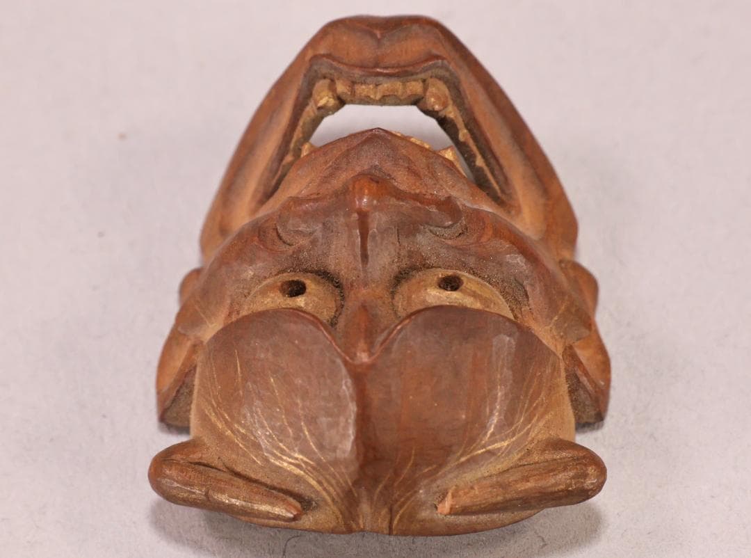 BK221 珍品 宝生 面工 鈴木慶雲 刀 金彩 根付 置物 飾り物