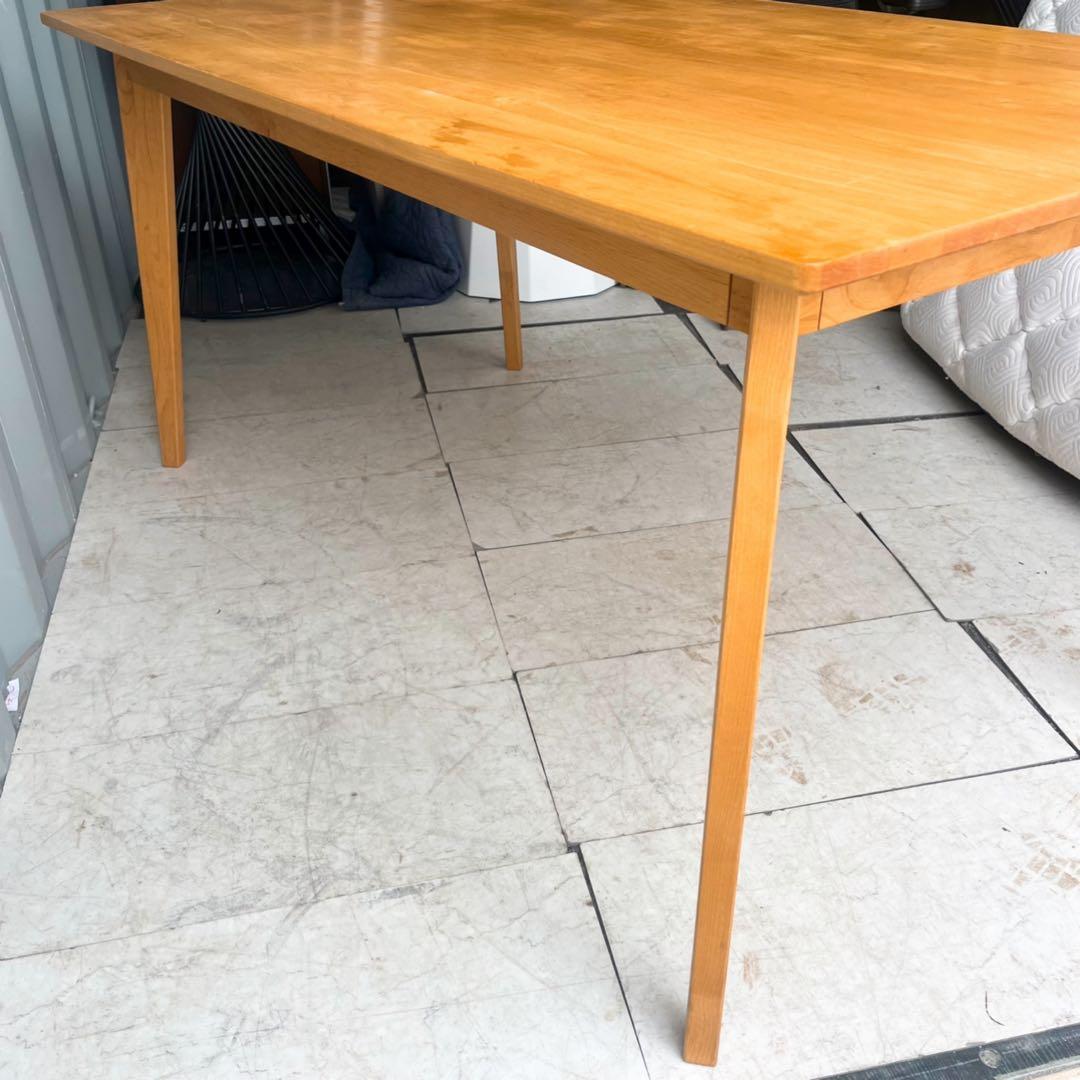 取付無料！モモナチュラル VIBO アルダー材天然木北欧風ダイニングテーブル✨