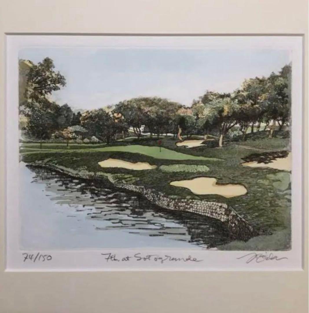 絵画・額縁・版画・織田 義郎・新品未使用・エッチング・美術品