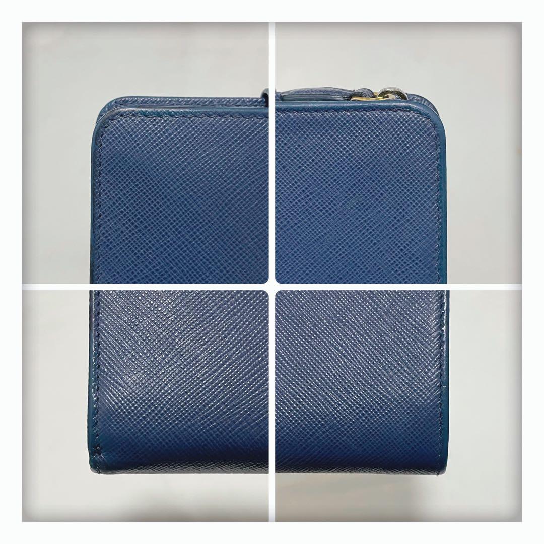 【しょう】 レア ギャランティカード有 プラダ 二つ折り財布 マルチカラー