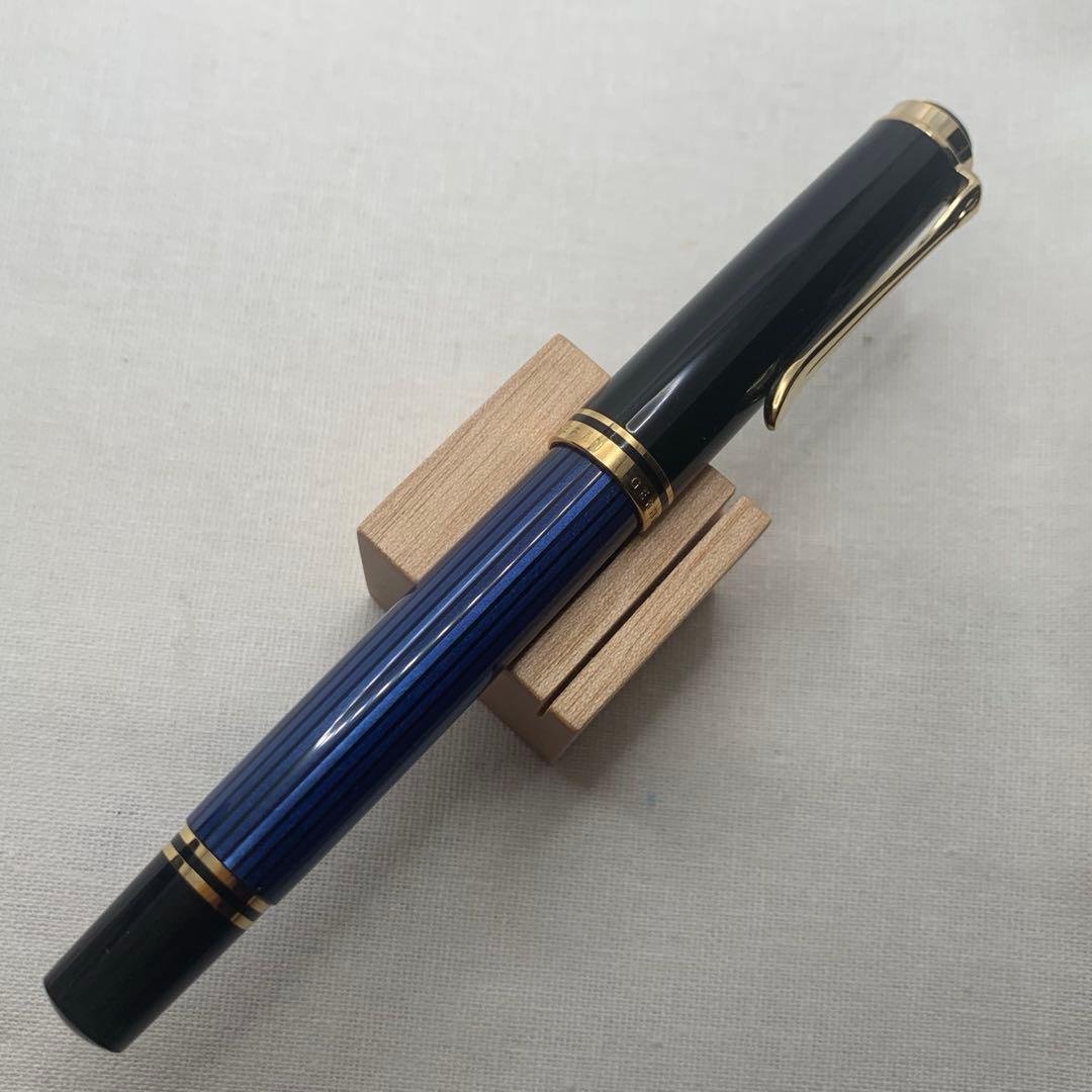 ペリカン　スーベレーン　M400 14C M（中字）　万年筆　ブルーストライプ