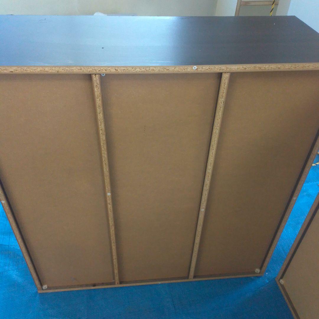 木製 焦げ茶いろ シューズラック3列×5段 15足（最下段等の