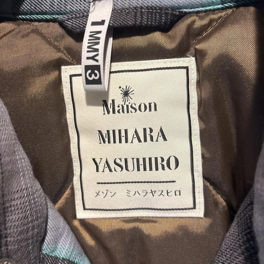 ミハラヤスヒロ 2024awオーバーサイズパテッドチェックジャケット