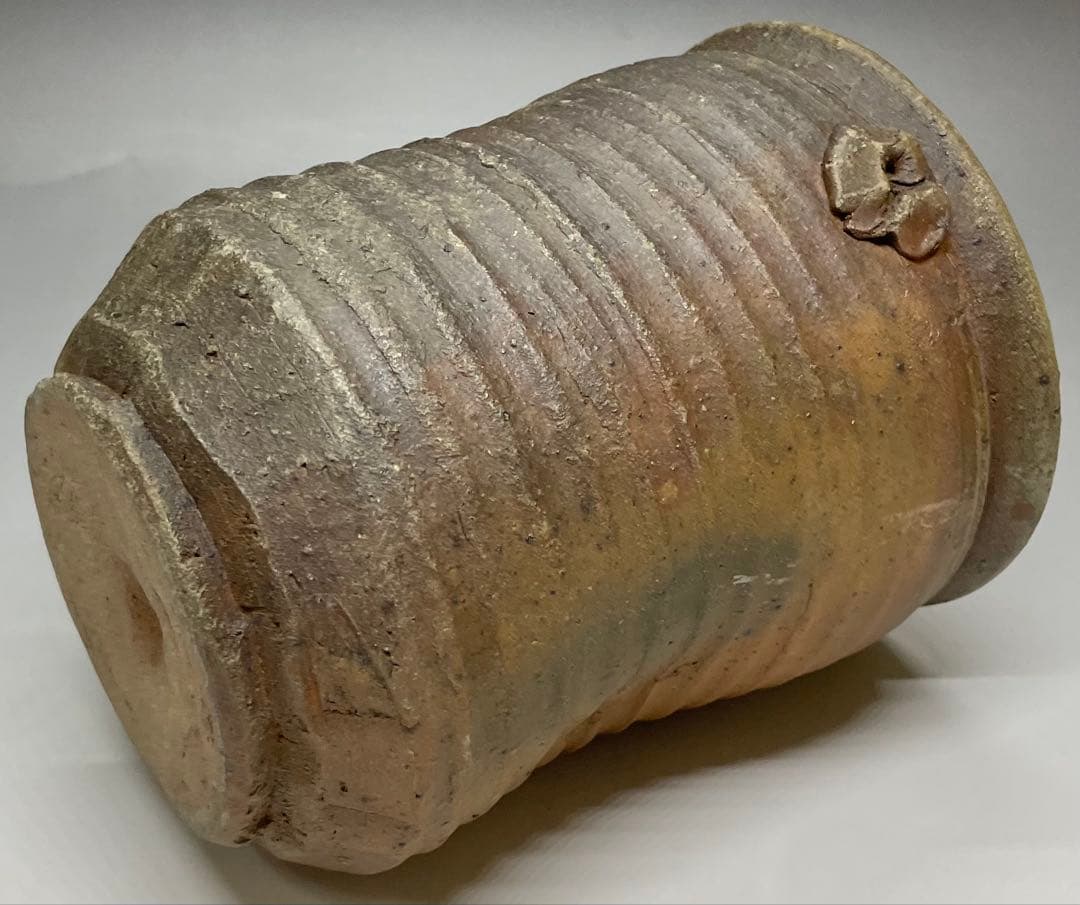 古備前 桂又三郎織 輪耳種壺水指 江戸末期 Y441